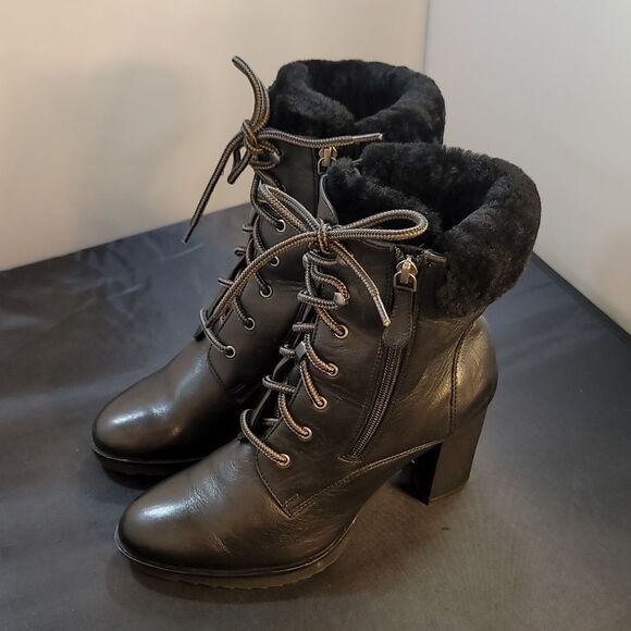 JOHNSON &MURPHY ROCHELLE WOMEN'S LACE-UP BLOCK HEEL BOOT - Picture 7 of 16